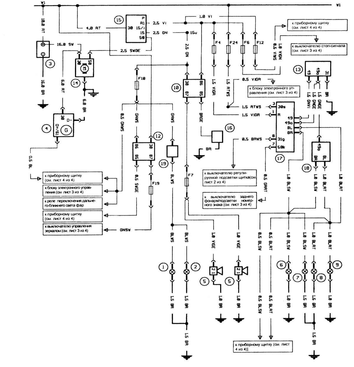 Ремонт БМВ 5: Схемы электрооборудования BMW 5 (E34). Описание, схемы, фото